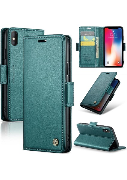 IPhone Xs Max Cüzdan Durumda Anti Dolandırıcılık Kart Yuvası Kickstand (Yurt Dışından) fiyatları
