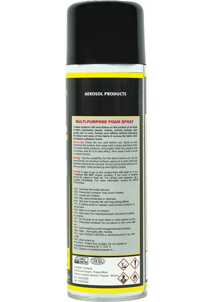 Çok Amaçlı Temizleyici Köpük Sprey 500 ml