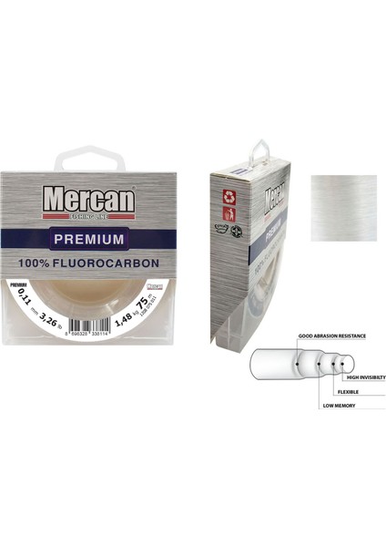 Fluorocarbon Premium 75 M Makara Misina