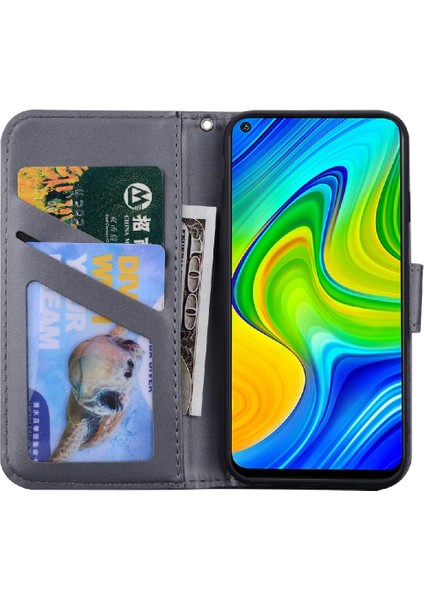 Xiaomi Redmi Not 9 Için Flip Case Darbeye Cüzdan Basit Iş Durum (Yurt Dışından)