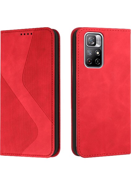 Xiaomi Poco M4 Pro 5g Pu Deri Manyetik Cüzdan Kickstand Için Kılıf Folio (Yurt Dışından)