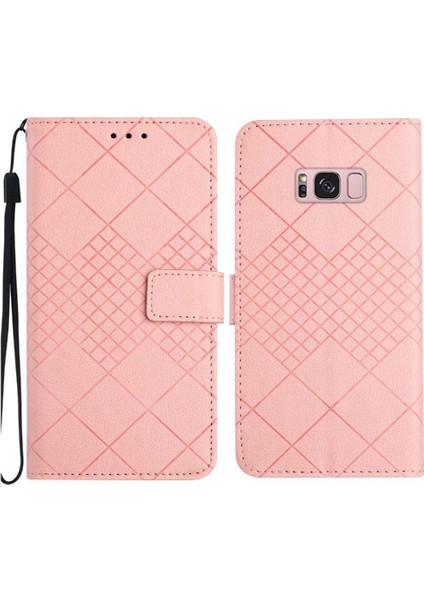 Samsung Galaxy S8 Artı Elmas Kabartmalı Kart Yuvası Standı ile Flip Case (Yurt Dışından)