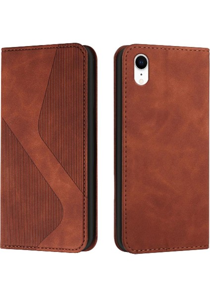 IPhone Xr Için Kılıf Folio Kapak Cüzdan Kickstand Manyetik Kart Yuvaları Tutucu (Yurt Dışından)