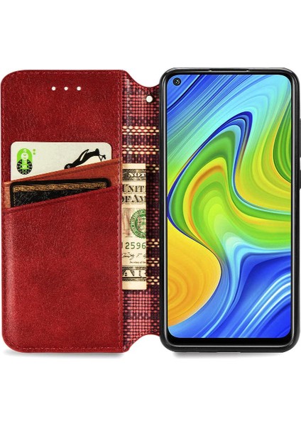 Xıaomı Redmi Not 9 Için Kılıf Moda Tasarım Kapak Çevirin Cüzdan Fonksiyonu (Yurt Dışından)