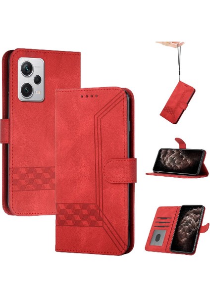 Xiaomi Redmi Not 12 Pro Cüzdan Kılıf ile Uyumlu Pu Deri Kart Kapak ile Kullanışlı Standı Özelliği (Yurt Dışından)