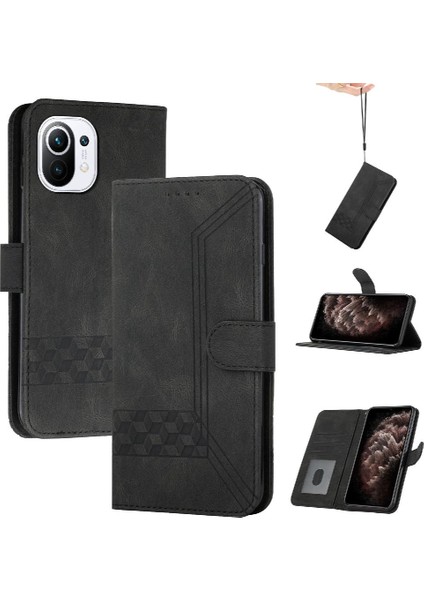 Kullanışlı Stand Özelliği ile Xiaomi Mi 11 Cüzdan Kılıf Pu Deri Kart Kapağı ile Uyumlu (Yurt Dışından)