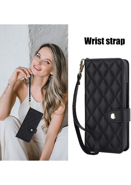 Samsung Galaxy Z Fold 3 Crossbody Tarzı 5 Kart Yuvaları ile Standı (Yurt Dışından)