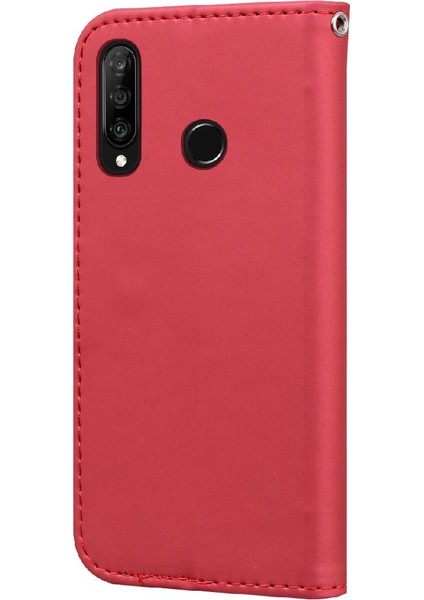 Huawei P30 Lite Için Flip Case Basit Iş Deri Kılıf Darbeye (Yurt Dışından)