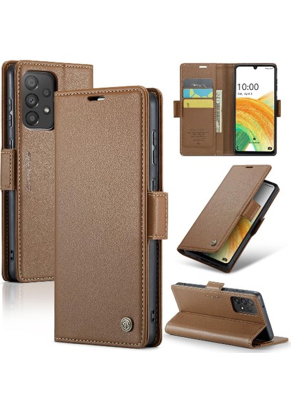 Samsung Galaxy A33 5g Kickstand Anti Dolandırıcılık Cüzdan Durumda (Yurt Dışından)
