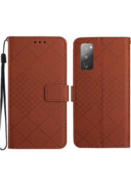 El Kayışı Cüzdan ile Samsung Galaxy S20 Fe Manyetik Kapak Için Flip Case (Yurt Dışından)
