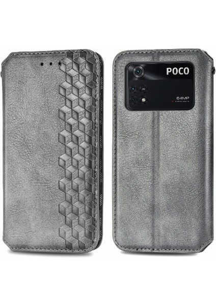 Xıaomı Poco M4 Pro Moda Tasarım Cüzdan Fonksiyonu Için Kılıf Zarif Flip (Yurt Dışından)