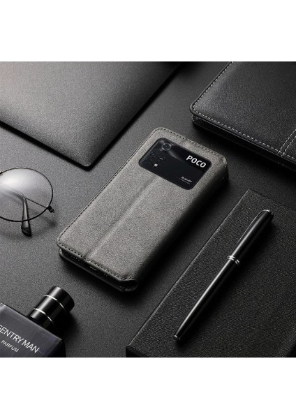 Xıaomı Poco M4 Pro Moda Tasarım Cüzdan Fonksiyonu Için Kılıf Zarif Flip (Yurt Dışından)
