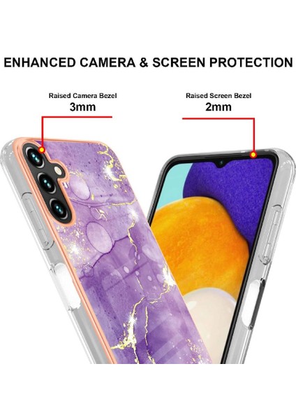 Samsung Galaxy A35 Koruma Mermer Desen Yumuşak Tampon Ince Tpu (Yurt Dışından)