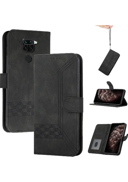 Xiaomi Redmi Not 9 ile Uyumlu Cüzdan Kılıf Pu Deri Kart Kapak ile Kullanışlı Standı Özelliği (Yurt Dışından)