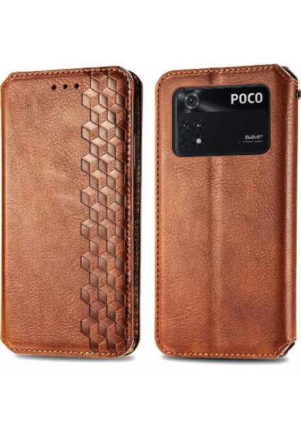 Xıaomı Poco M4 Pro Moda Tasarım Cüzdan Fonksiyonu Için Kılıf Zarif Flip (Yurt Dışından)