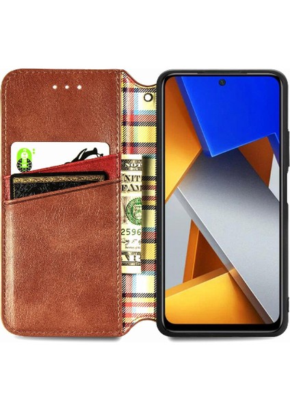 Xıaomı Poco M4 Pro Moda Tasarım Cüzdan Fonksiyonu Için Kılıf Zarif Flip (Yurt Dışından)