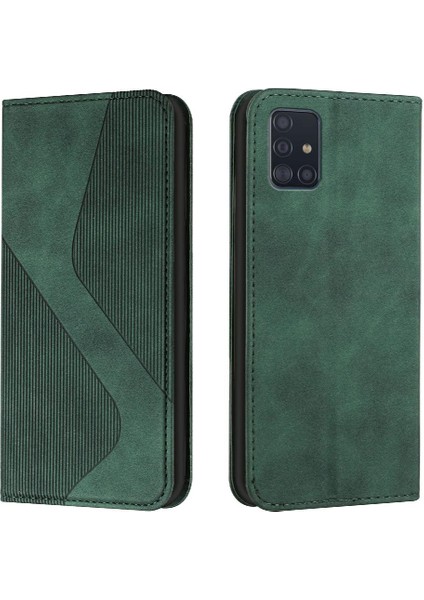 Samsung Galaxy A51 5g Için Kılıf Cüzdan Kickstand Pu Deri Folio Flip Kart (Yurt Dışından)