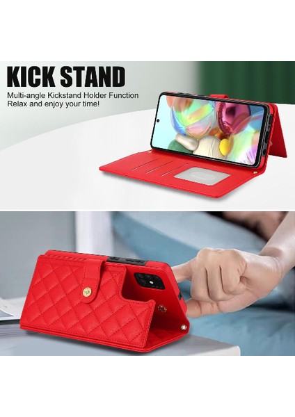 Samsung Galaxy A73 Crossbody Tarzı 5 Kart Yuvaları ile Anti Hırsızlık (Yurt Dışından)