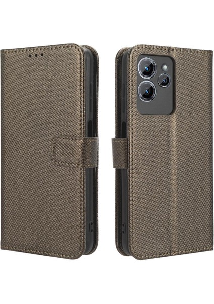 Oukitel C32 Kapak Kart Tutucu Kickstand Manyetik Cüzdan Için Kılıf (Yurt Dışından)