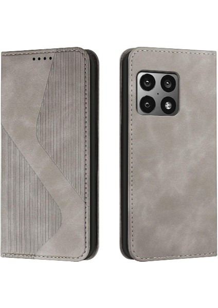 Oneplus 10 Için Kılıf Pro Manyetik Cüzdan Kickstand Pu Deri Kart Yuvaları (Yurt Dışından)