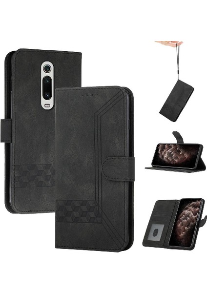 Xiaomi Mi 9t Cüzdan Kılıf ile Uyumlu Pu Deri Kart Kapak ile Kullanışlı Standı Özelliği (Yurt Dışından)