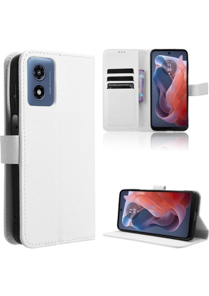 Motorola Moto G Oynamak Için Kılıf 4g 2024 Manyetik Cüzdan Kart Tutucu Kapak (Yurt Dışından)