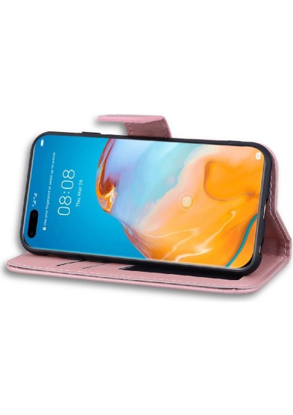 Manyi Mall Huawei P40 Pro Cüzdan Darbeye Deri Kılıf Için Flip Case Basit Flip (Yurt Dışından)