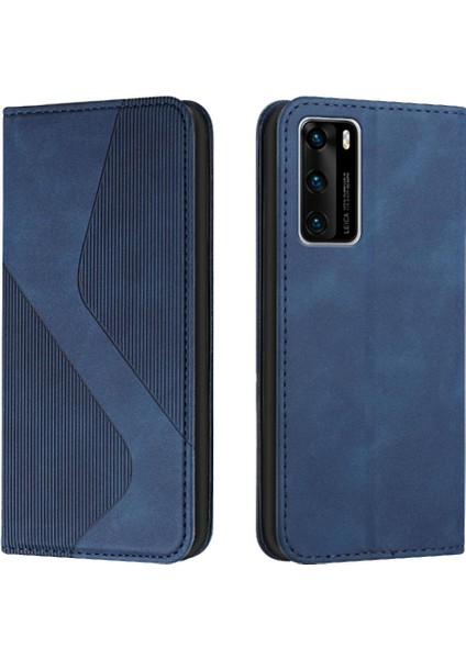 Huawei P40 Kart Yuvaları Tutucu Pu Deri Cüzdan Kickstand Için Kılıf Folio (Yurt Dışından)