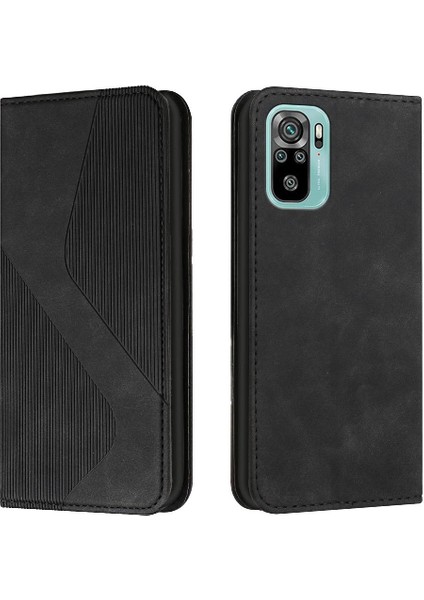 Xiaomi Redmi Için Not 10 4g Cüzdan Kılıf Kickstand Folio Kapak Manyetik Pu (Yurt Dışından)
