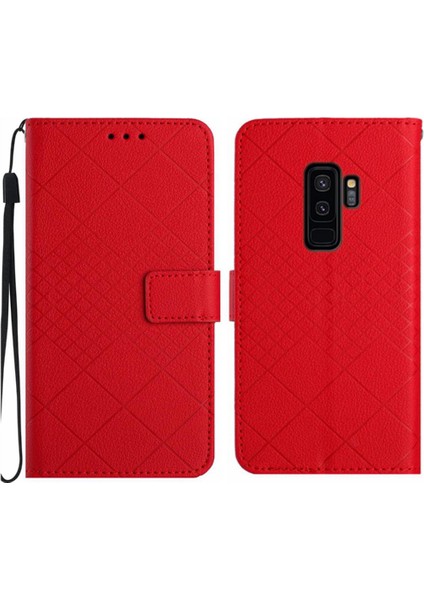 Manyi Mall Samsung Galaxy S9 Artı El Kayışı Manyetik Kapak Kartı ile Flip Case (Yurt Dışından)