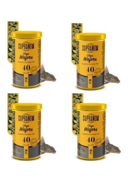 Dip Balık Yemi Supranom Chips Wafers Chips Food 250ml (40) (4Adet)