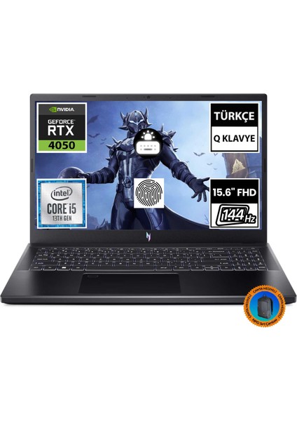 Nitro V 15 ANV15-51-54UY NH.QNBEY.001A14 I5-13420H 32GB 1tbssd+2tbssd RTX4050 15.6" Fullhd Freedos Taşınabilir BILGISAYAR-CNT015