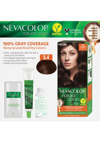 Nc Natural Colors 2'Li Set 5.4 Açık Kestane Kalıcı Krem Saç Boyası Seti fiyatları
