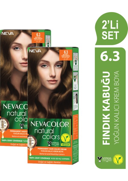 Nc Natural Colors 2'Li Set 6.3 Fındık Kabuğu Kalıcı Krem Saç Boyası Seti