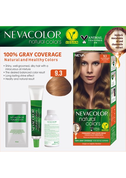 Nc Natural Colors 2'Li Set 9.3 Açık Altın Sarısı Kalıcı Krem Saç Boyası Seti fiyatları