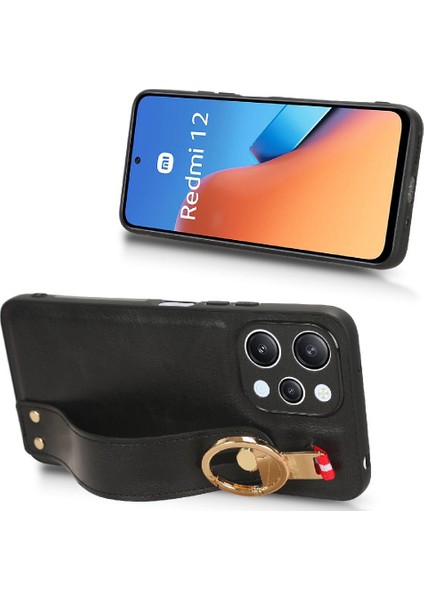 Xiaomi Redmi Için Kılıf 12 4g Uyumluluk Bilek Kayışı Premium Pu Deri (Yurt Dışından)