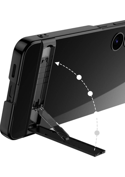 Samsung Galaxy S24 Kılıf Kamera Korumalı Şeffaf Dikey Standlı Ays Kapak fırsatları