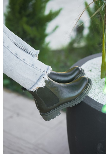 Tiffany Lastikli Hakiki Deri Kadın Postal Yeşil fiyatları