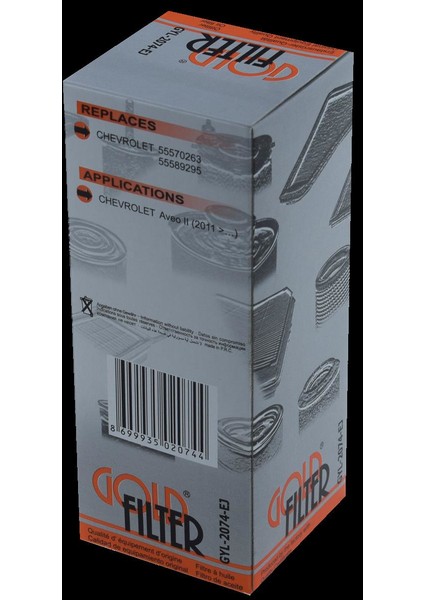 Chevrolet Aveo Iı (2011 &gt;…) 1.2 - 1.4 (Benz.) (55567785) Yağ Filtre modelleri