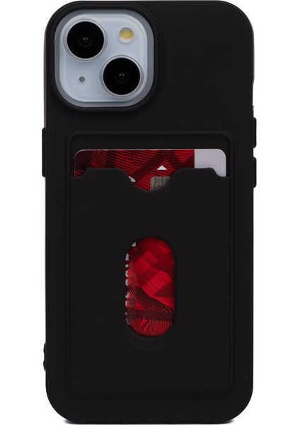 Apple iPhone 15 Kılıf Kartlıklı Esnek Silikon Dora Kapak
