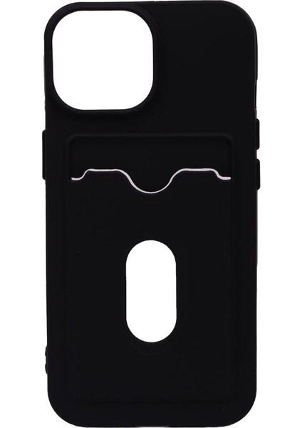 Apple iPhone 15 Kılıf Kartlıklı Esnek Silikon Dora Kapak