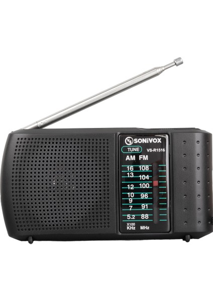 Go İthalat Siyah Renk Analog Radyo VS-R1516 (2818)