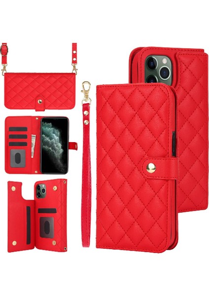 Iphone 11 Için Kılıf Pro Max Anti Hırsızlık Fırça Crossbody Tarzı ile 5 Kart (Yurt Dışından)