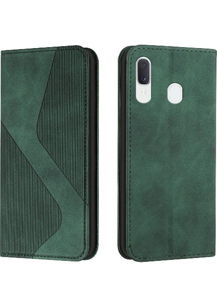 Samsung Galaxy A40 Için Kılıf Folio Kapak Cüzdan Kickstand Pu Deri Kart (Yurt Dışından)