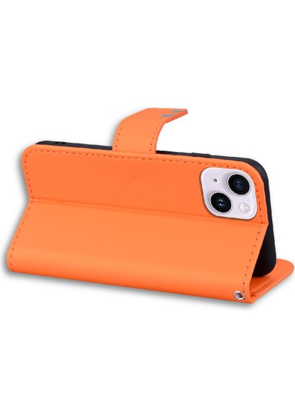 IPhone 14 Için Flip Case Artı Basit Iş Kapak Çevirin Deri Kılıf (Yurt Dışından)