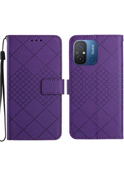 Xiaomi Redmi 12C Manyetik Kapak Elmas Kabartmalı Kart Yuvası Için Flip Case (Yurt Dışından)