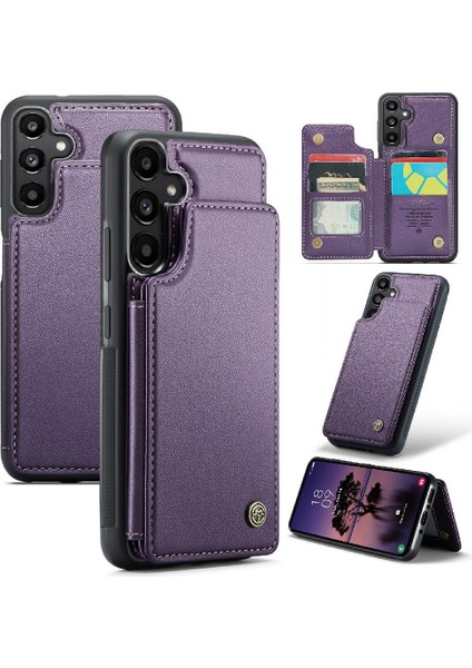 Samsung Galaxy A35 5g Pu Deri Ince Darbeye Dayanıklı Caseme Cüzdan Kılıf (Yurt Dışından)