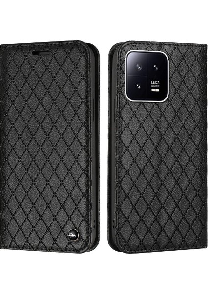 Xiaomi 13 Flip Cüzdan Manyetik Kabuk Kart Yuvaları Tutucu Iş Için Kılıf (Yurt Dışından)