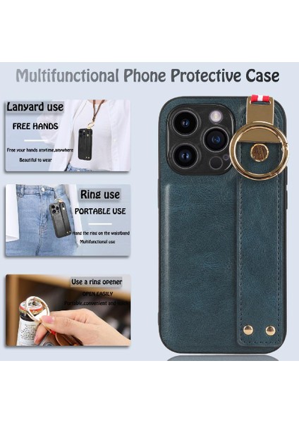 IPhone 12 Için Kılıf Pro Max Kolaylık Premium Pu Deri Bilek Kayışı (Yurt Dışından)