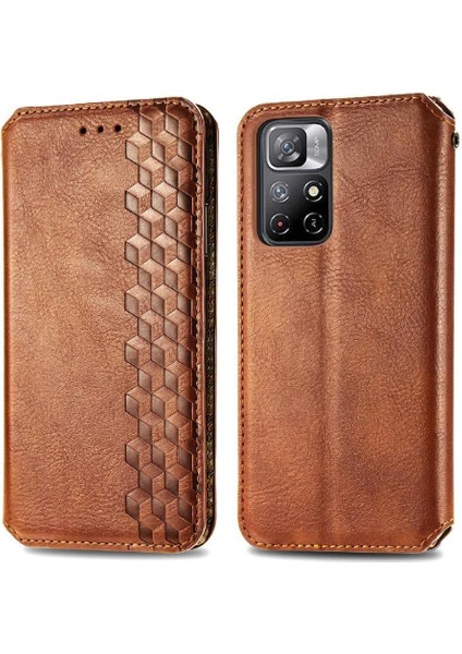 Xıaomı Redmi Not 11 Için Kılıf Cüzdan Fonksiyonu Kapak Çevirin Moda Tasarımı (Yurt Dışından)